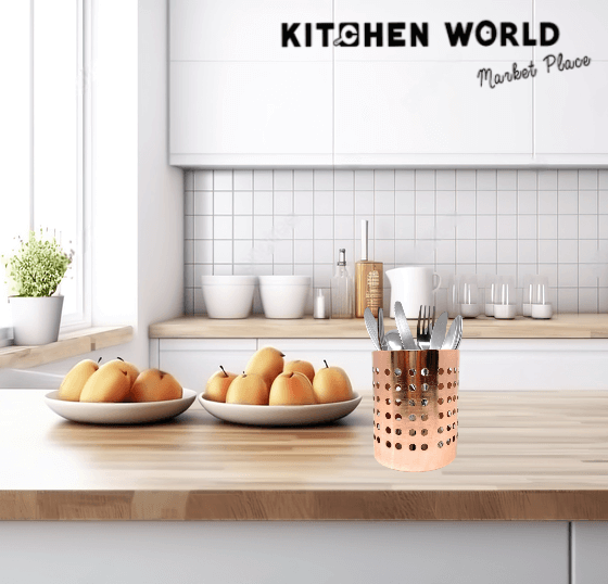 ที่จัดเก็บอุปกรณ์ในครัวช้อนส้อม KCW BW1615-201 สีทองแดง_9